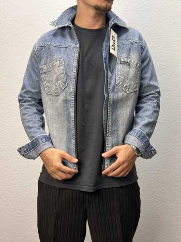DOLCE & GABBANA ビンテージデニムレザージャケット DOLCE&GABBANA（ドルチェアンドガッバーナ）中古・古着