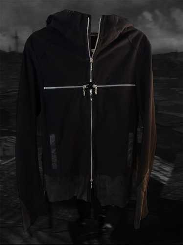 14th addiction パーカー　hyde yasu 00's 14th addiction Cross Zip Leather Hooded Jacket