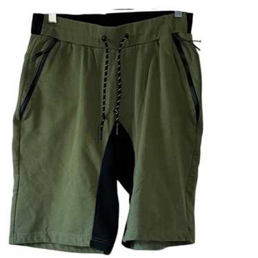 Bascom Projects Olive & Black Drawstring Shorts M… - image 1