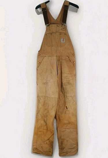 パンツ 70's Carhartt Duck Double Knee Overalls Carhartt] Vintage double knee camel duck overalls [2000s