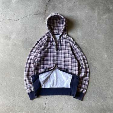 00's old uniqlo zipup Hoodie シャドーチェック 00's old uniqlo zipup Hoodie ombre check - メルカリ