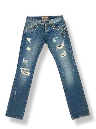 希少 John Galliano patchwork damage denim John Galliano S/S 2002 patchwork jeans — JAMES VELORIA