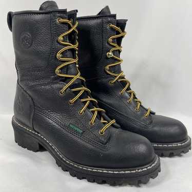 古着 Georgia Boot 1990s Georgia Boots Electricians Boots Black Rough Out