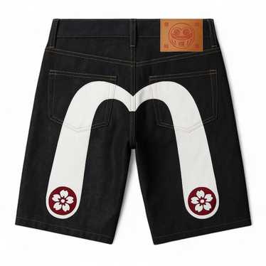 EVISU YAMANE 大黒 denim shorts White Paint MEN - BOTTOMS - SHORTS – EVISU