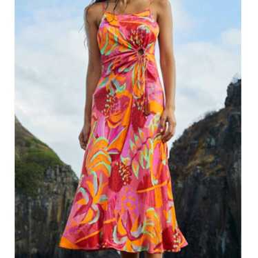 FARM RIO カットアウト フローラル ミディドレス FARM Rio Cotton Cut Out Midi Dress | Bloomingdale's