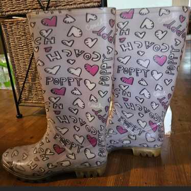 コーチ　ハッピーレインブーツ　coach poppy rainboots s-l400.jpg