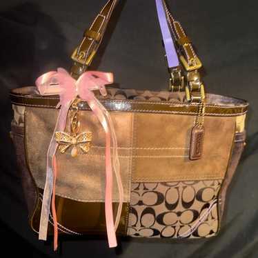 バッグ Coach Patchwork Tote bag Signature Coach Signature Patchwork Tote Shoulder Bag￼￼. Limited