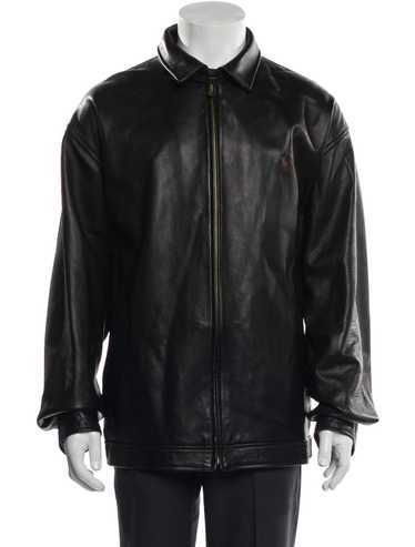 希少 90's Ralph Lauren leather jacket XL 黒 超希少 90s ラルフローレン 本革 MA-1型 レザージャケット 黒 XL