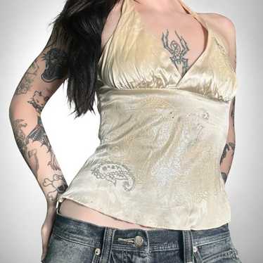 森ガール 2000s mcbling y2k tops itimi 平成 Y2K PINK RHINESTONE TANK TOP CROP 2000S MCBLING STARS ALT