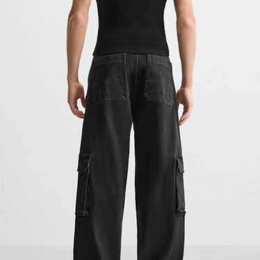 パンツ Zara Utility Cargo Jeans Black 36 Zara denim cargo pants - Gem