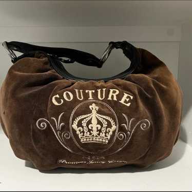 お洒落 JUICY COUTURE ベロア Diamanteバッグ Brown Juicy couture brown bag - Gem