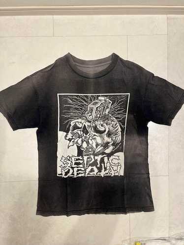 PUSHEAD SEPTIC DEATH Tシャツ punk zorlac Septic Death Vintage T Shirt 1990 Pushead Crossed Out Art