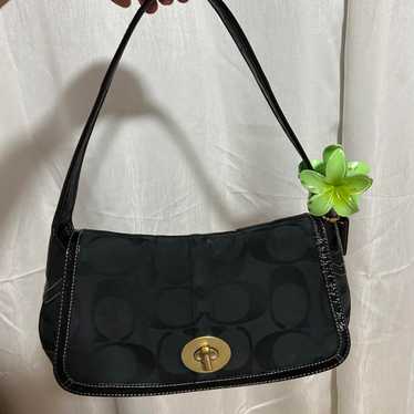 バッグ Old Coach Ergo Black hand bag Vintage Coach Black Leather Ergo Bag | Chic Beat Vintage