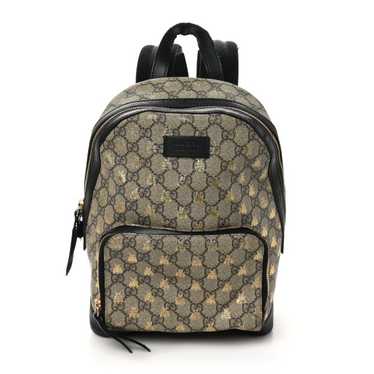 GUCCI BEE リュック　バッグ Authentic GUCCI GG Supreme Bee Backpack Beige PVC #36633785
