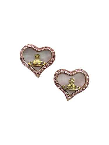 VIVIENNE WESTWOOD ピアス Heart embellished earrings814189 Heart embellished earrings in silver - Vivienne Westwood