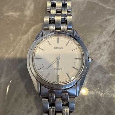 腕時計　SEIKO　DOLCE　8J41-6160 Seiko Dolce Watch Men 34mm White Dial Silver Tone 8j41-6160