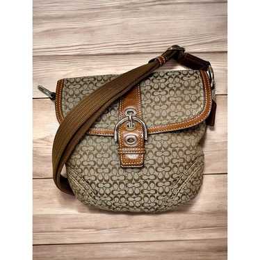 バッグ Coach Signature Shoulder mini Bag Y2K MINT Coach Y2K Soho Brown Sig Mini C's Small Buckle Flap