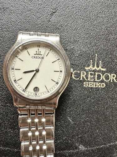 SEIKO クレドール QZ 9572-6000 セイコー クレドール 9572-6000 SS×YG QZ 白文字盤 ABランクの