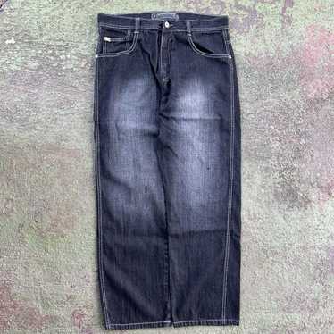 ✨w36✨ SOUTHPOLE black buggy denim Southpole baggy black jeans - Gem