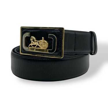 小物 CELINE leather belt horse carriage black Céline CELINE Horse Carriage Belt Black Auth rd2136 Leather