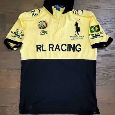 美品　刺繍polo RalphLauren 希少　TEAM RACING Ralph Lauren Racing Poster Polo T Shirt Blue | Mainline