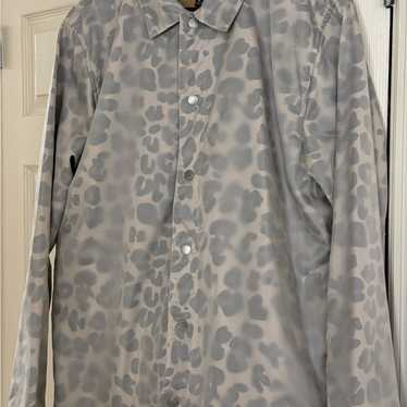 【新品】 stussy bianie animal print Rare Stussy Nylon Leopard Print Coach Jacket - Etsy