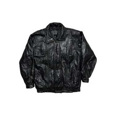 ジャケット・アウター Handmade Patchwork Leather Bomber Vintage Patchwork Leather Jacket: 80s Colorblock Oversized
