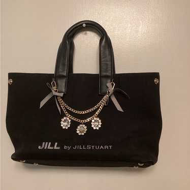 [JILLSTUART]★LOGO EMBROIDERY TOTE BAG Jill by Jill Stuart Frill Ruffle Canvas Tote Bag Small White