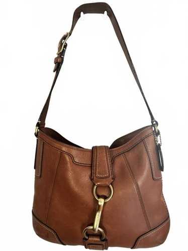 ショルダーバッグ・ポシェット Coach Signature Hamptons Hobo Bag - Coach - Canvas - Brown Coach The Coach Originals Hamptons Crystal Signature