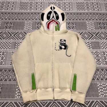 A bathing ape シャークパーカー パンダ zip up ホワイト BAPE Panda full zip hoodie White A Bathing Ape Size L | eBay