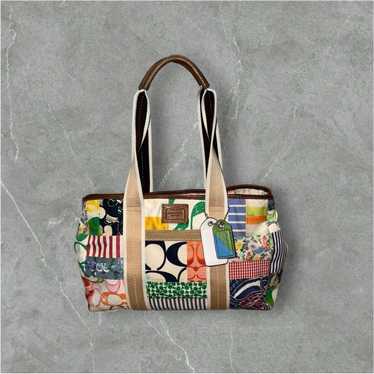 バッグ Coach Hampton Mosaic Patchwork Leather Coach mosaic hamptons leather - Gem