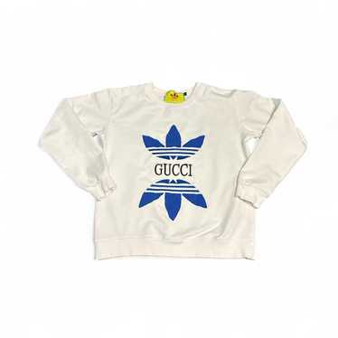 【国内発送★adidas x GUCCI】ウール スウェットシャツ Gucci x Adidas Sweatshirt White/Blue/Red Men's - GB