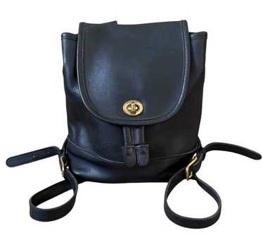 バッグ Vintage Coach Backpack 9960 BK Coach Vintage 9960 Black Leather Weekender Daypack Backpack
