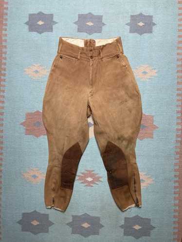 パンツ 1940s FRENCH VINTAGE PIQUE JODHPURS 1940s Jaunty Janet Jodhpurs | Vintage 40s Caramel Brown Wool