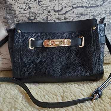 バッグ COACH Swagger mini Handbag 2way Bicolor COACH Handbag Swagger 2 Way Shoulder Mini Leather Yellow