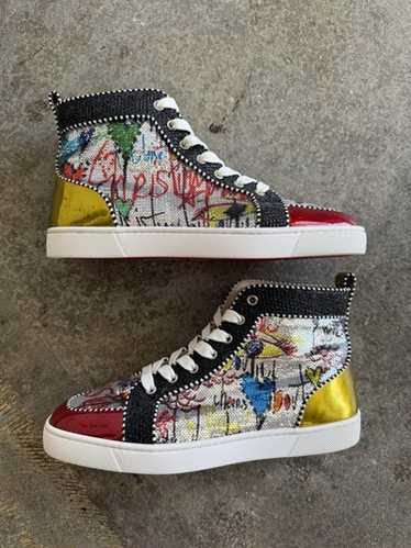 靴 Christian Louboutin Rantus Orlato Flat Christian Louboutin Rantus Orlato Flat Glitter/Napa High Top