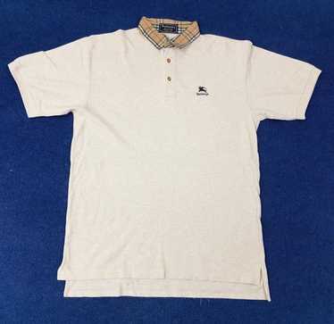 トップス Burberry 90s polo tee Vintage 1990's BURBERRY Men's Polo Shirt With Nova Check
