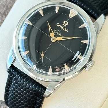 ジャンク品OMEGA Geneve ブラックレザーバンド ヴィンテージ・中古】オメガ OMEGA 腕時計 ジュネーブ 手巻き