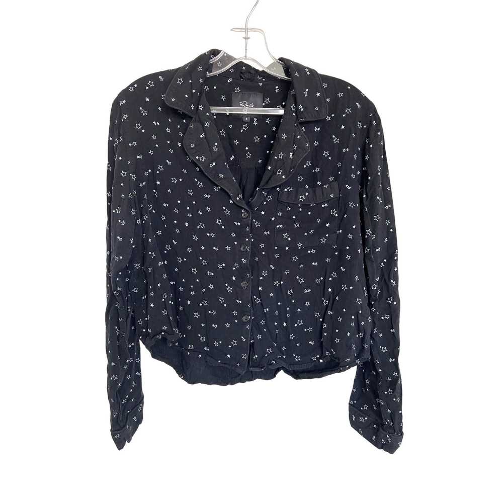 Rails Rails Scribble Star Black PJ Top With Butto… - image 2