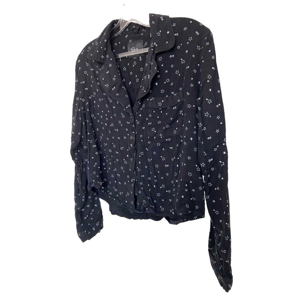 Rails Rails Scribble Star Black PJ Top With Butto… - image 5