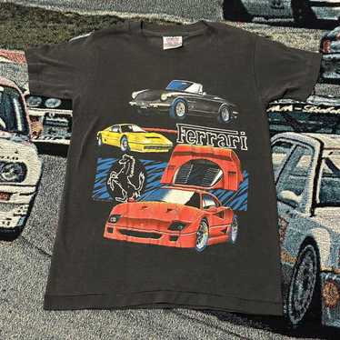 専用！80s 90s USA製 Ferrari フェード ヴィンテージ Tシャツ Vintage 90s FERRARI F40 GTO Single Stitch T SHIRT 80s CAR