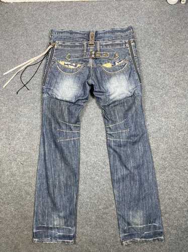 パンツ archive PPFM double waist denim pants PPFM double waisted distressed denim | Barhaine Archive