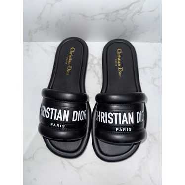 靴 Vintage Dior Logo Sandals 35 Flat Vintage Dior Logo Sandals 35 Etsy