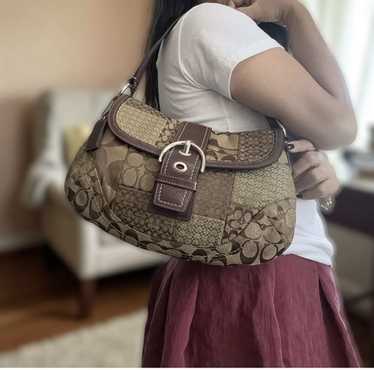バッグ Vintage Coach Soho Leather Hand Bag y2k Vintage Y2K Coach Tan Leather Soho Shoulder Bag - Etsy