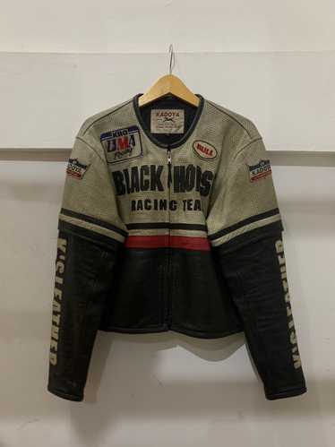 KADOYA BLACK HORSE RACING TEAM ジャケット Kadoya black horse leather - Gem