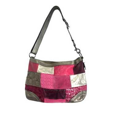 バッグ Coach Soho Patchwork Shoulder Bag Pink Coach Soho Pleated Flap Hot Pink Shoulder Bag ❤️ In very