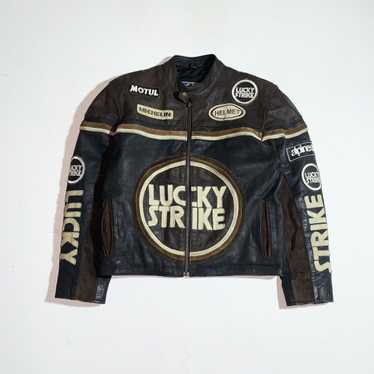 Lucky Strike Leather Jacket 【値下げ交渉 有】 Lucky Strike Motorbike Leather Jacket In Cow hide/ 5