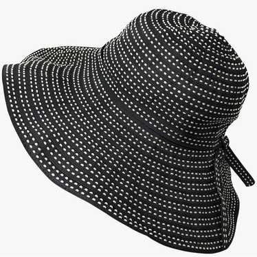 Source Unknown Black And White Patterned Hat - image 1