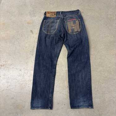 yamane industries ジーンズ　デニム　no.1 evisu Lot.1990 No.0 Regular Straight Fit Jeans with Heavy-Slub