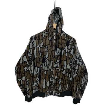 ジャケット・アウター 80's carhartt fleece jacket trebark camo Vintage Carhartt Trebark fleece Camo Zip Up Jacket | eBay